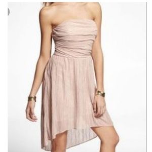 Express Nude Strapless Cocktail Dress